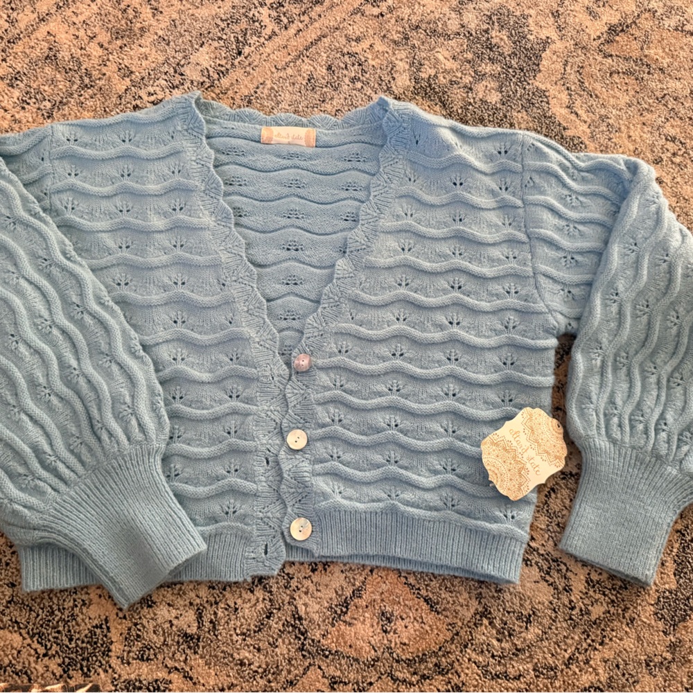 Altar'd State Light Blue Textured Cardigan
